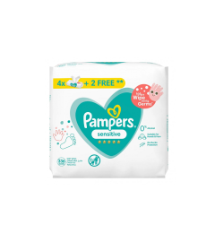 Pampers Baby Wipes Sensitive 56 Wipes - Pack of 4+2 336 pcs