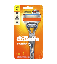 Gillette Fusion5 Men's Razor Handle + 2 Blade Refills