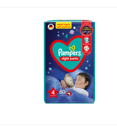 Pampers Baby-Dry Night Size 4 Pants 9-14Kg 60 Diapers